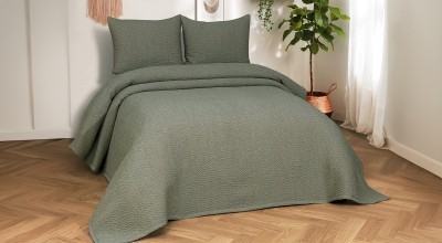 Perla Bedspread Green (235x255 cm)